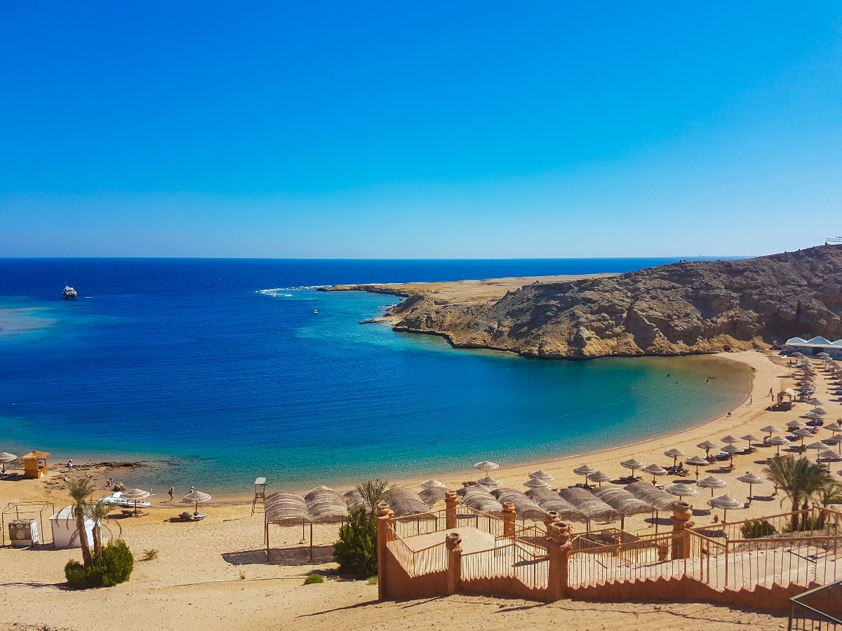 Pláž v Hurghadě, Egypt