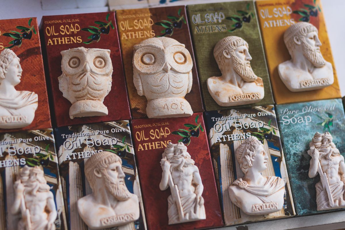 Mýdla z olivového oleje s řeckými motivy 