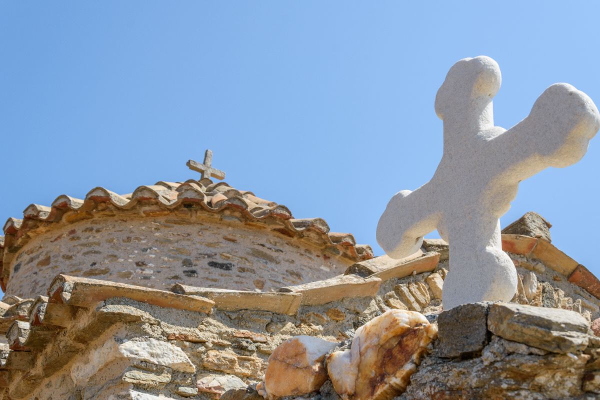 Byzantský kostel Agios Nikolaos na Naxu