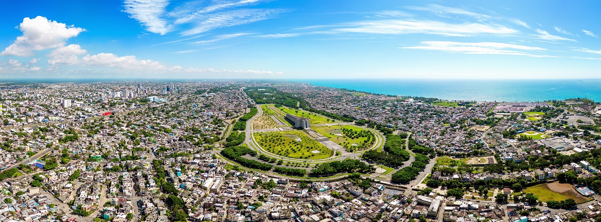 Panoramatický pohled na hlavní město Santo Domingo