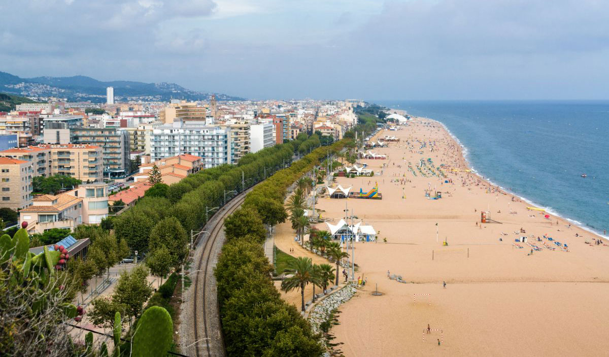 Železnice v Calella na Costa Brava