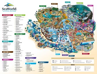 Mapa SeaWorld Abu Dhabi, zdroj: Seaworldabudhabi.com