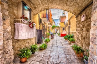 Staré uličky města Bari