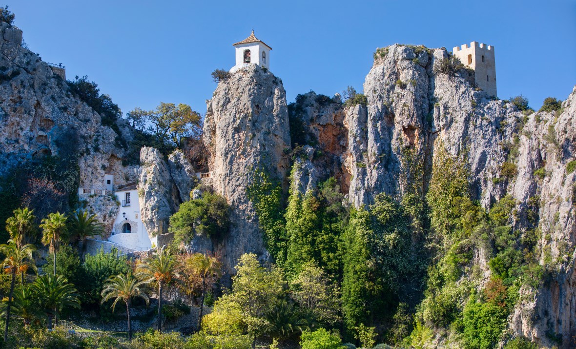 Historické městečko Guadalest nedaleko Costa Blanca