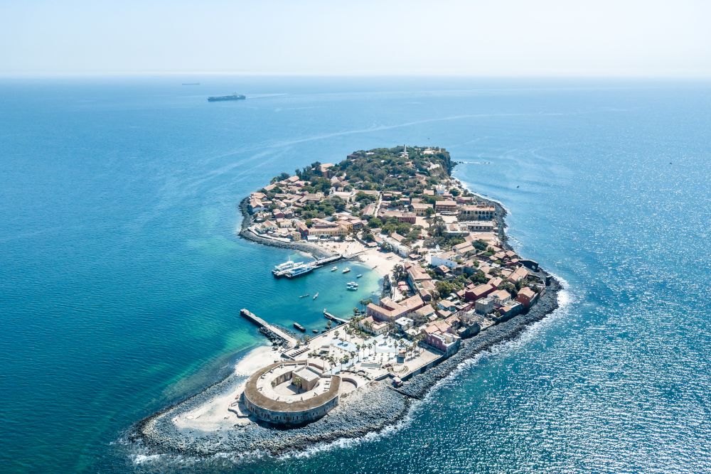 Letecký pohled na ostrov Gorée