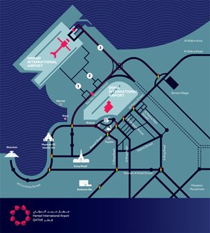 Přístup na letiště Dauhá Hamad, zdroj: https://dohahamadairport.com