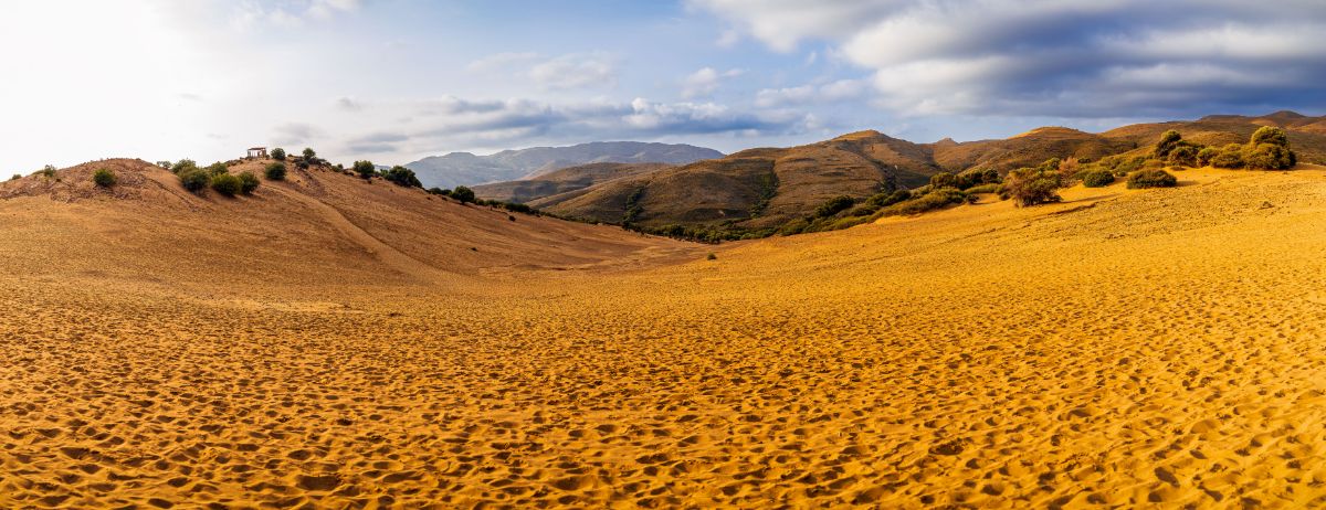 Písečné duny Ammothines na Limnosu
