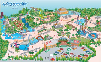Aquópolis, plánek, zdroj: Cullera.aquopolis.es