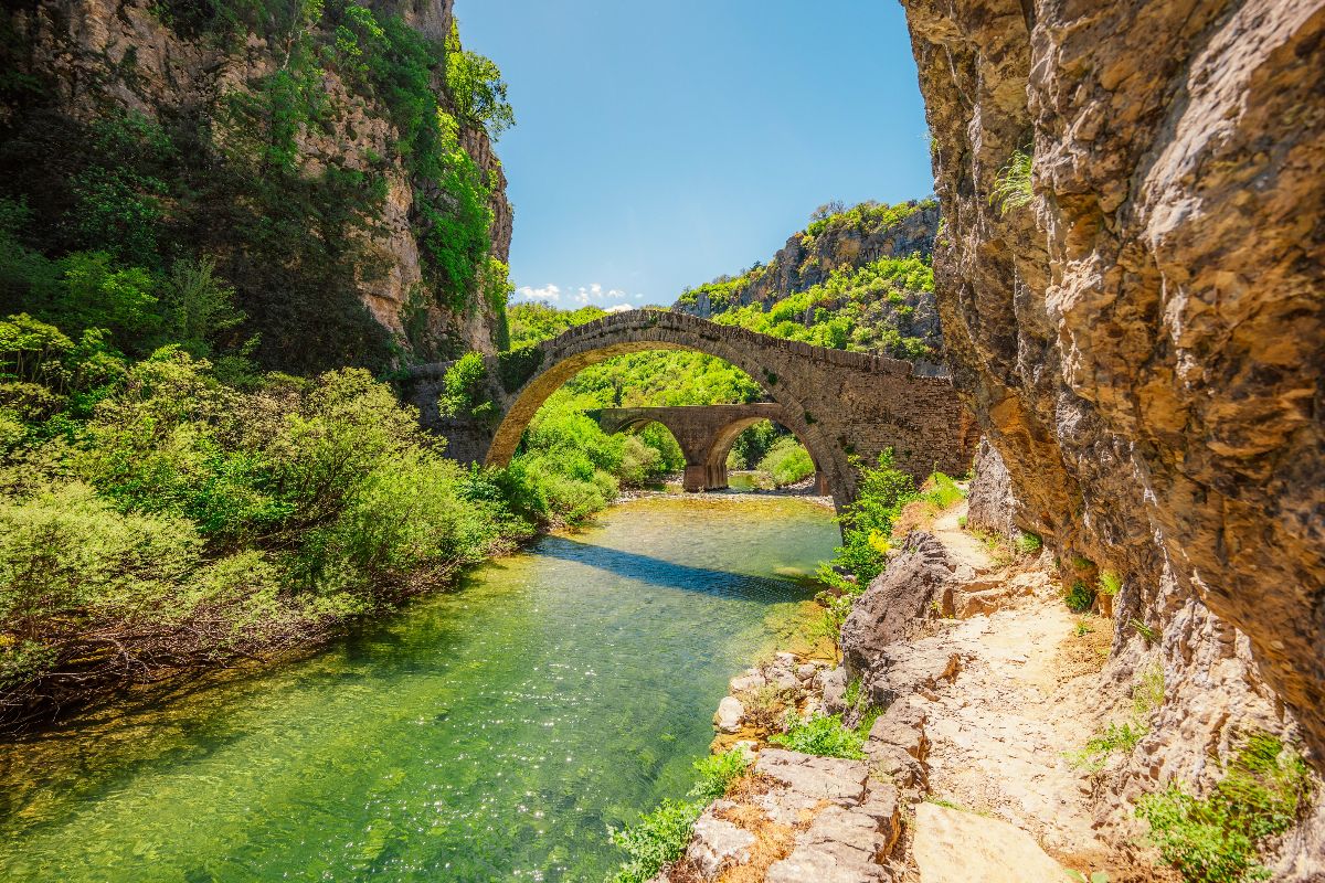 Kaňon Vikos v pohoří Pindos