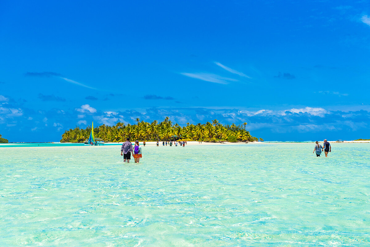 Pláže Cookových ostrovů: mělčiny kolem ostrova Aitutaki.
