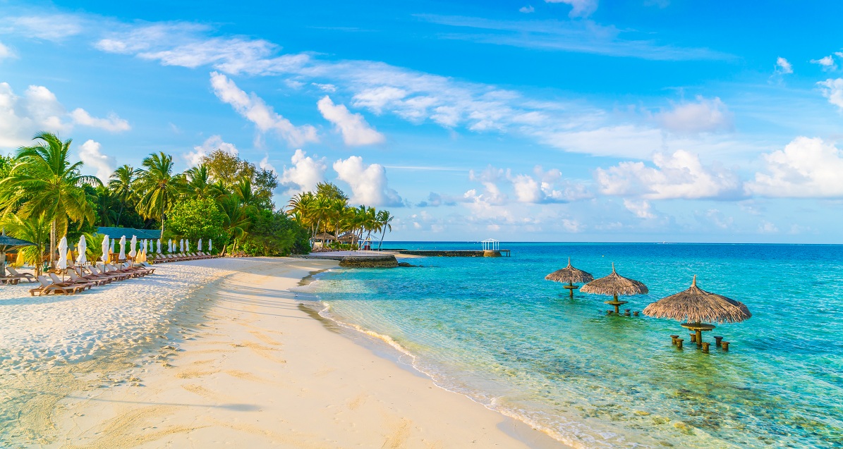 Nádherné tropické počasí na Maledivách