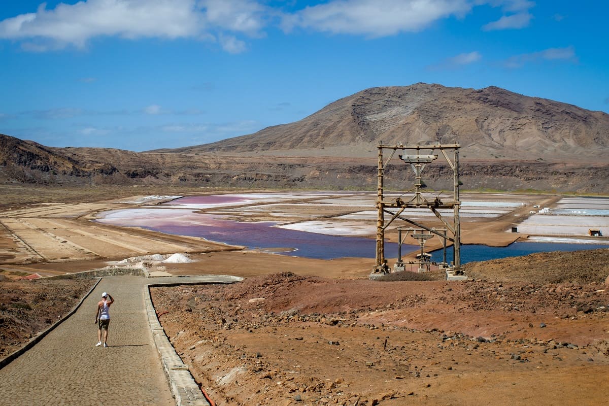 Kapverdské ostrovy, solné lomy Pedra de Lume na ostrově Sal Kapverdské ostrovy, solné lomy Pedra de Lume na ostrově Sal