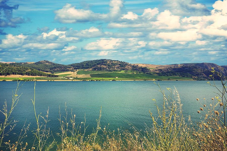 Sicílie, jezero Arancio Sicílie, jezero Arancio