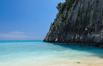 Pláž Xygia Beach u Limni Keri na řeckém Zakynthu