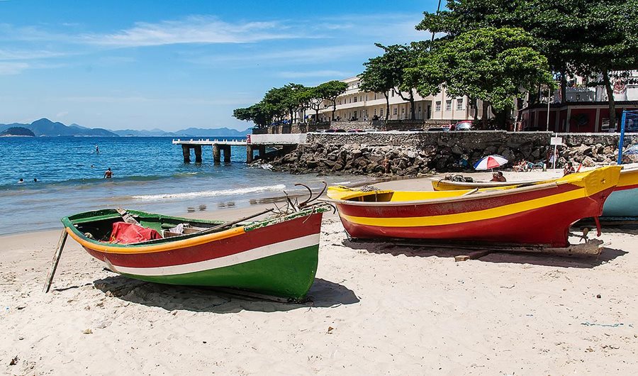 Brazílie, pláž Copacabana Brazílie, pláž Copacabana