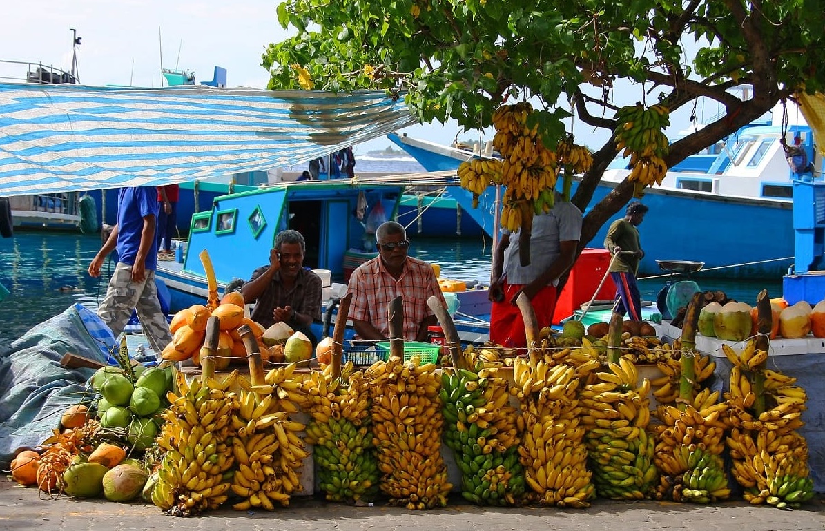Na tradičních maledivských trzích najdete spoustu čerstvého ovoce