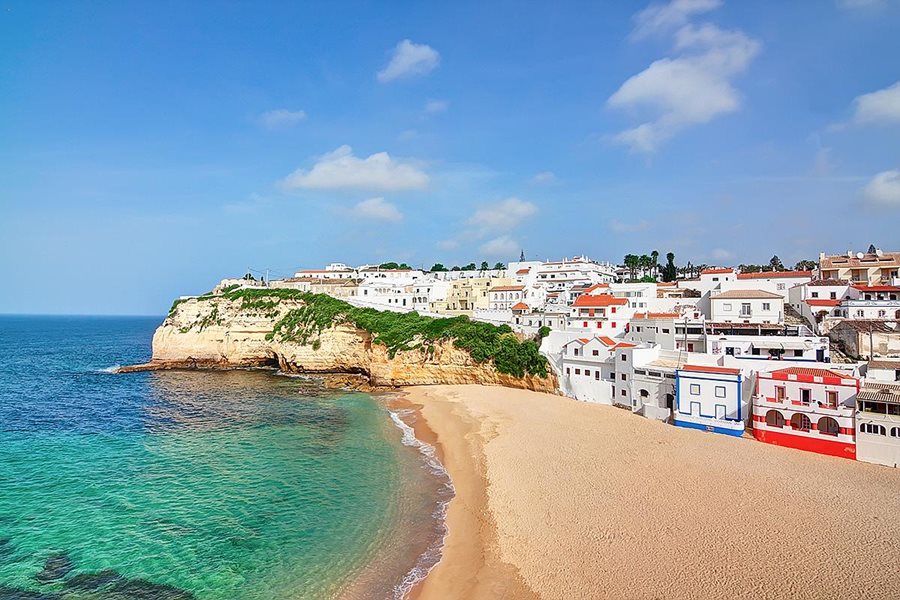 Portugalsko, pláž Carvoeiro Portugalsko, pláž Carvoeiro
