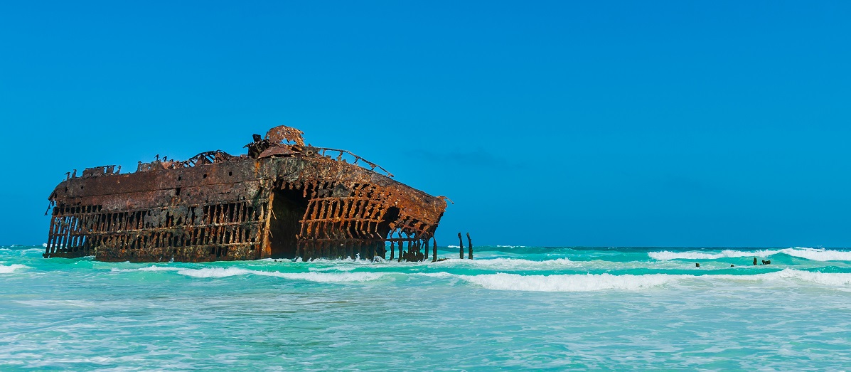 Vrak lodi Cabo Santa Maria na ostrově Boa Vista