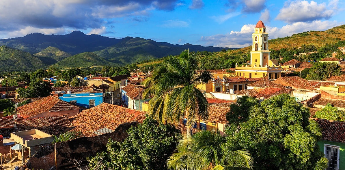 Pohled na město Trinidad na Kubě