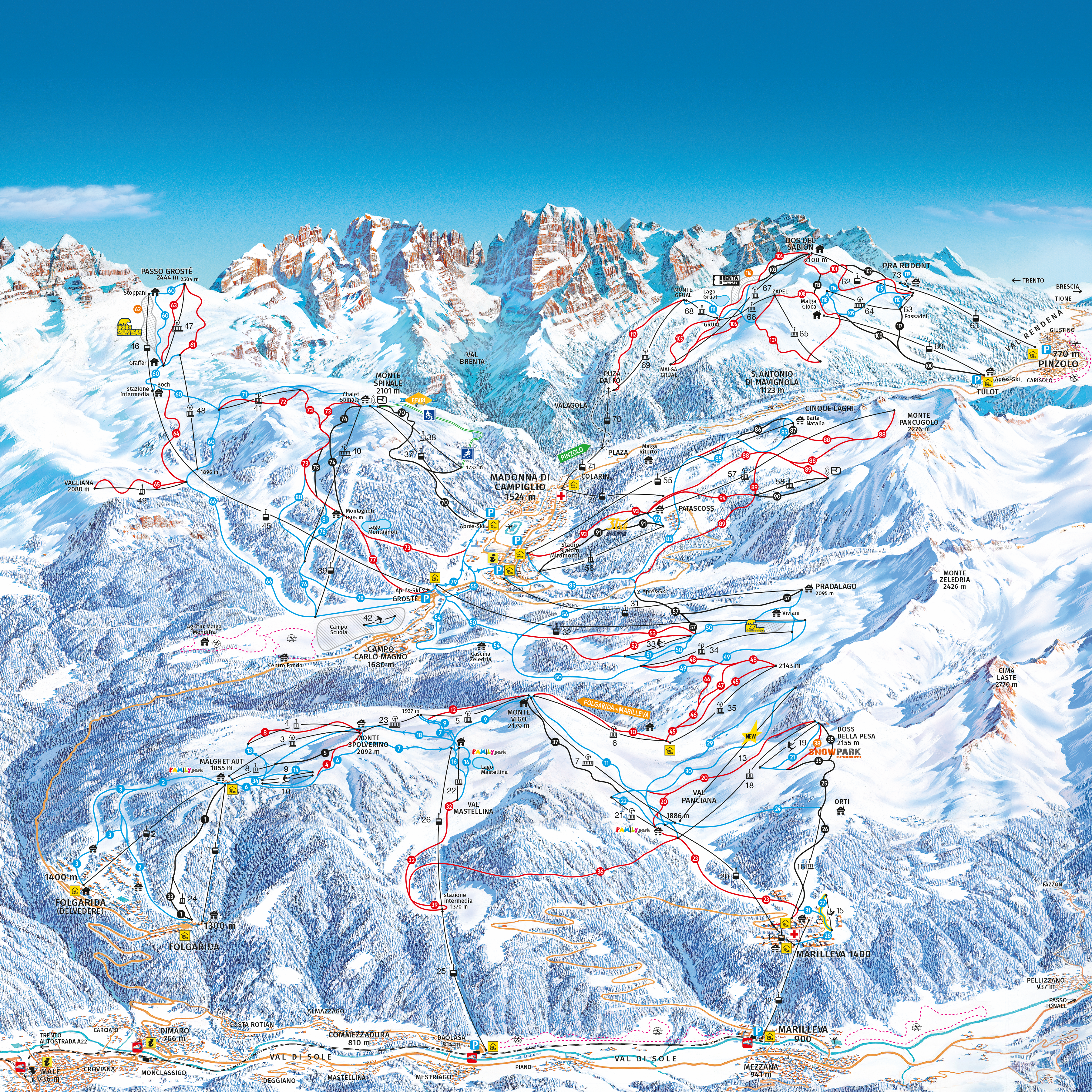 Marilleva / Folgarida - Skirama Dolomiti Adamello Brenta